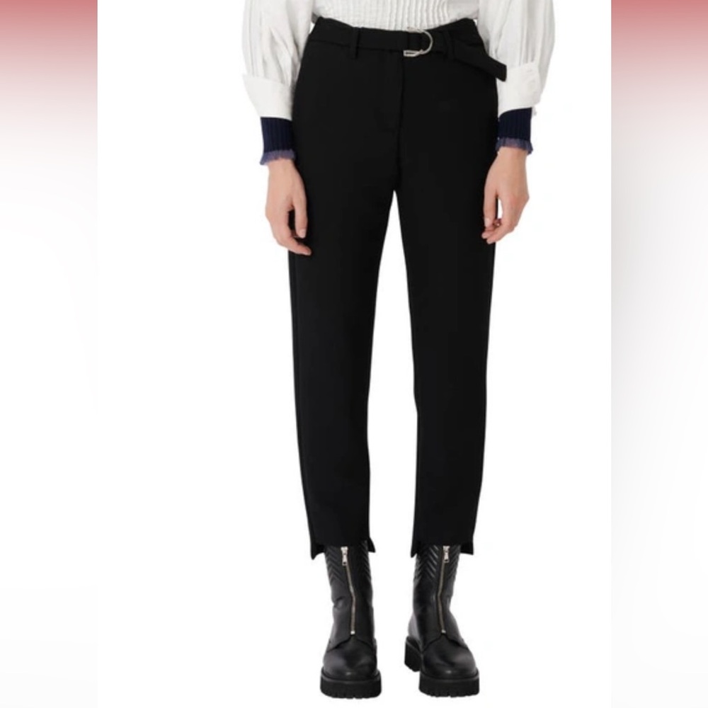 Maje women’s size 40 black pants wool blend size medium